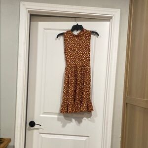 Rare Editions Floral Dress in Warm Tones